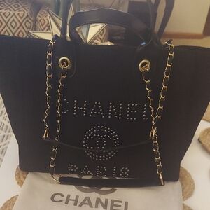 Black Pearl 2 Way Tote Bag Large